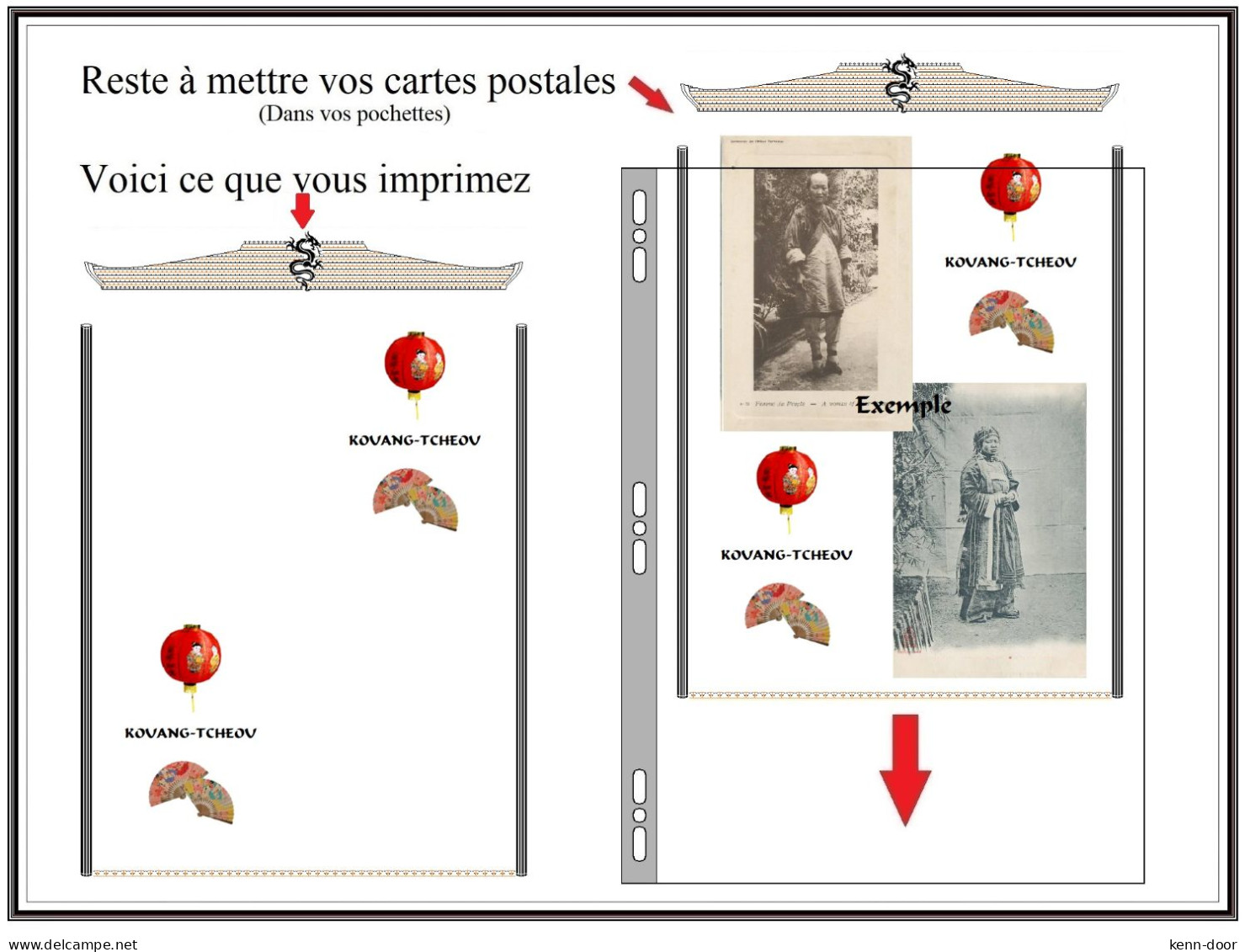 KOUANG-TCHEOU  Albums de timbres à imprimer  EDITION 2023