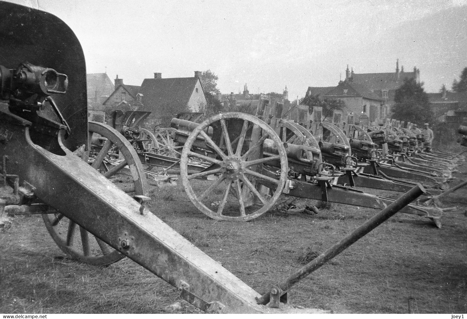 Photo Grande Guerre Format 13/18 Tirage Contemporain Argentique ,artillerie. - Guerra, Militari