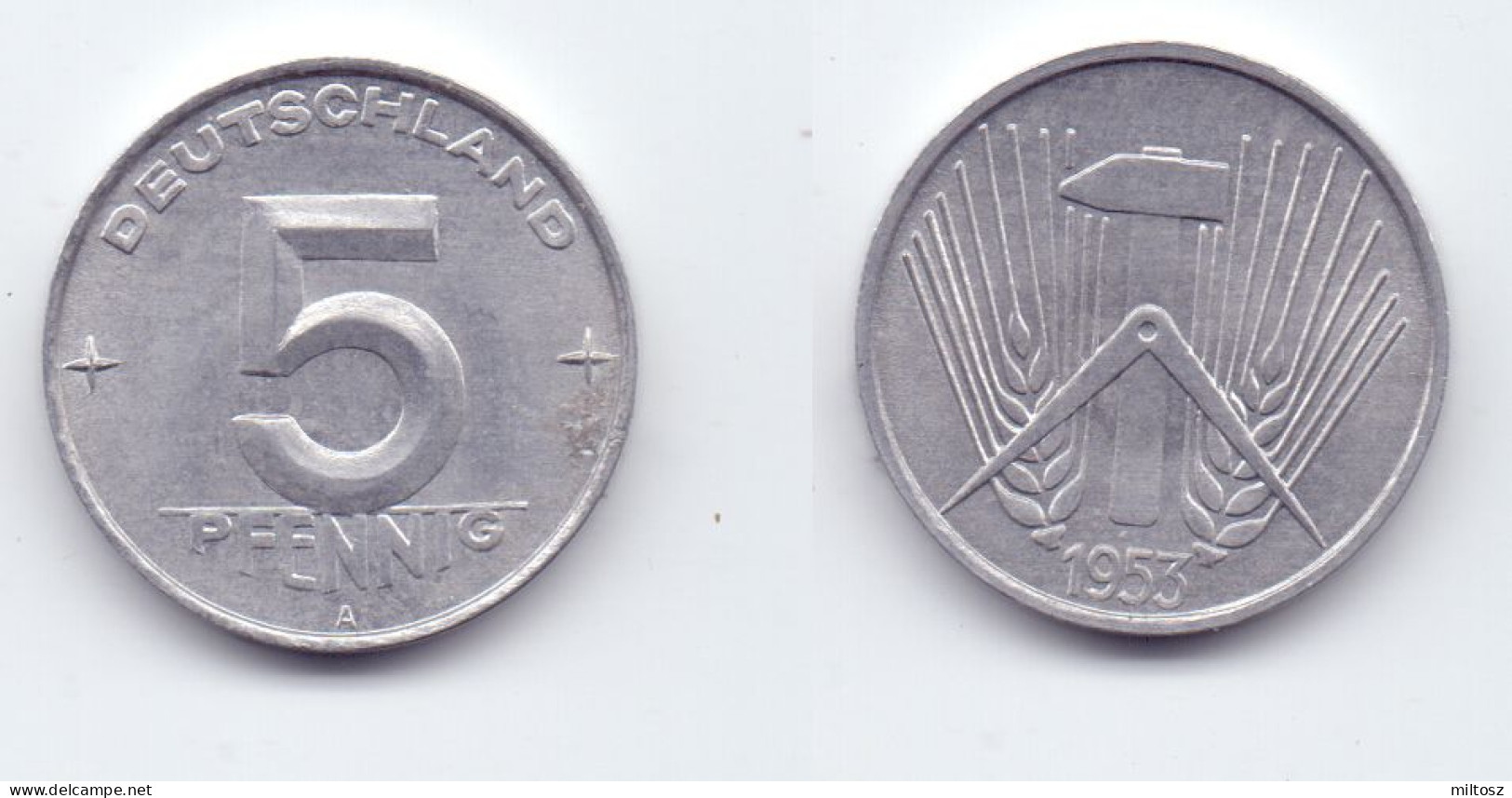 Germany DDR 5 Pfennig 1953 A - 5 Pfennig