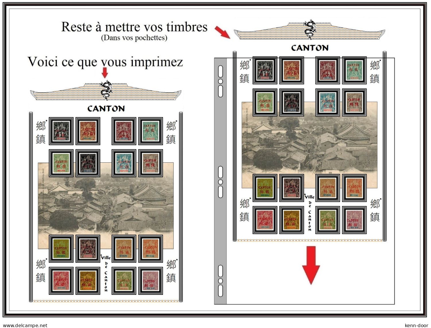 Album de timbres à imprimer   CANTON