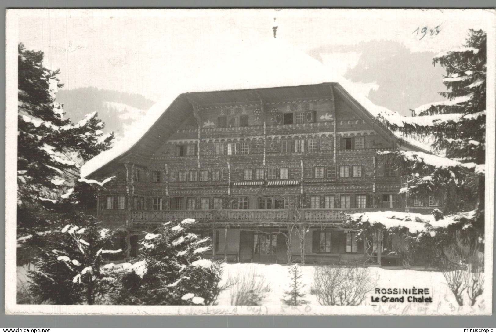 CPA - Suisse - Rossinière - Le Grand Chalet - Rossinière