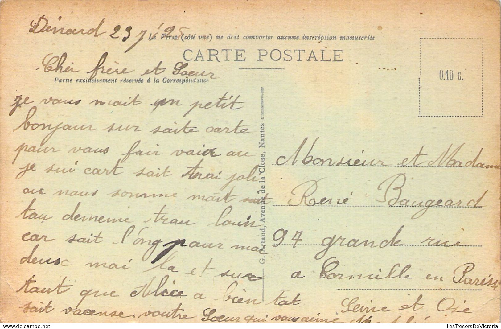 MILITARIA - St SERVAN - La Tour Solide - Carte Postale Ancienne - Casernes