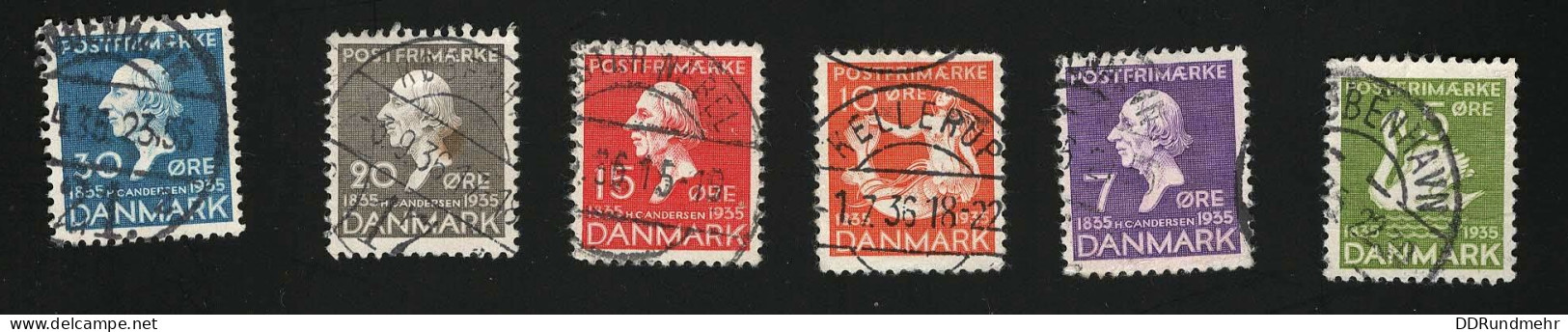 1935 Andersen Michel DK 222 - 227 Stamp Number DK 246 - 251 Yvert Et Tellier DK 229 - 234 - Usati