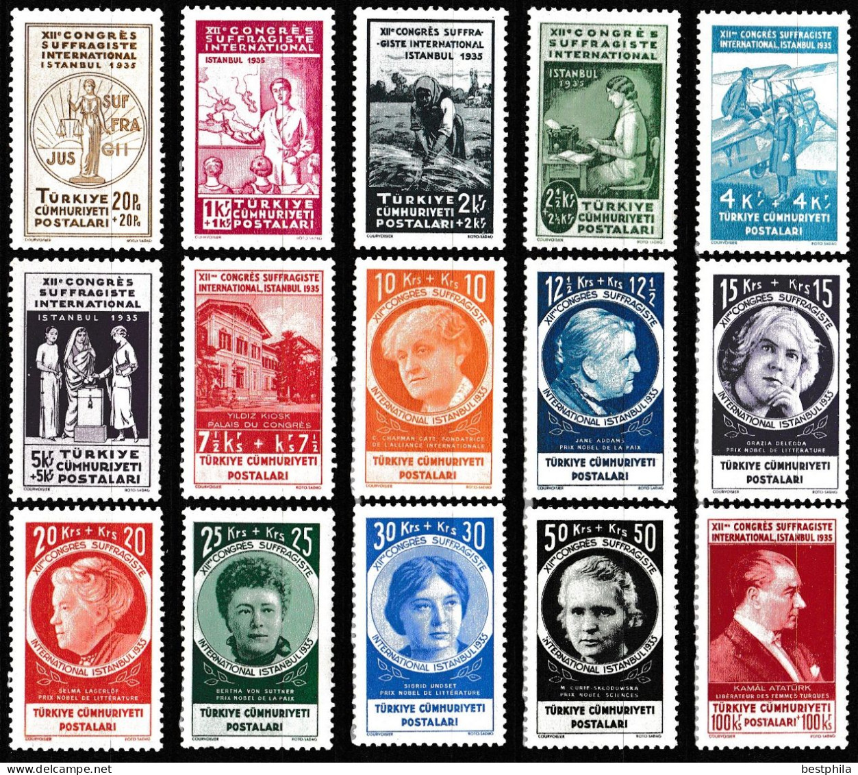 Turkey, Turkei - 1935 - 12th Congress Of The International Women's ** MNH - Nuovi