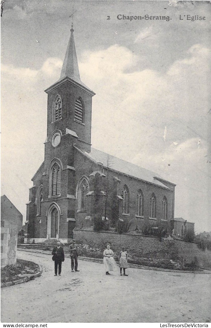 Belgique - Chapon Seraing - L'église - Edit. Laflotte - Animé - Clocher - Carte Postale Ancienne - Seraing