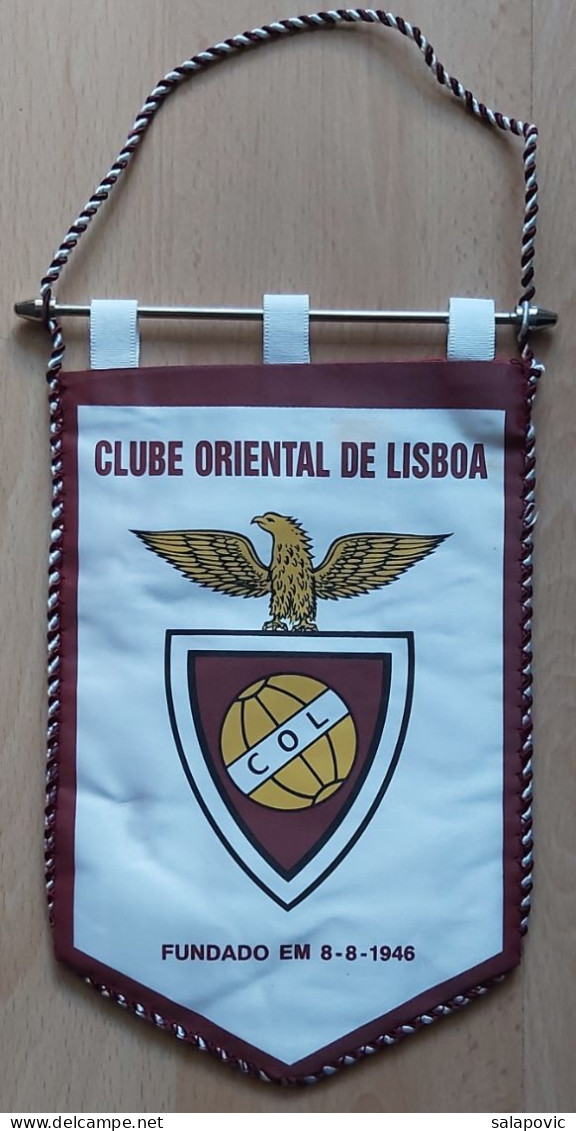 Clube Oriental De Lisboa Portugal Football Club Soccer Fussball Calcio Futbol Futebol PENNANT, SPORTS FLAG ZS 4/18 - Uniformes Recordatorios & Misc