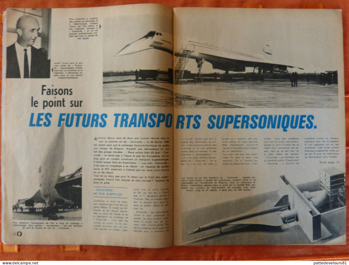 Revue TINTIN 1968 / Aviation Transports Supersoniques CONCORDE André TURCAT / BOEING  SST / Cyclisme R. POULIDOR - Luchtvaart
