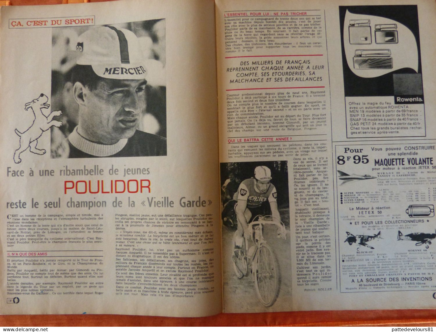 Revue TINTIN 1968 / Aviation Transports Supersoniques CONCORDE André TURCAT / BOEING  SST / Cyclisme R. POULIDOR - Luchtvaart