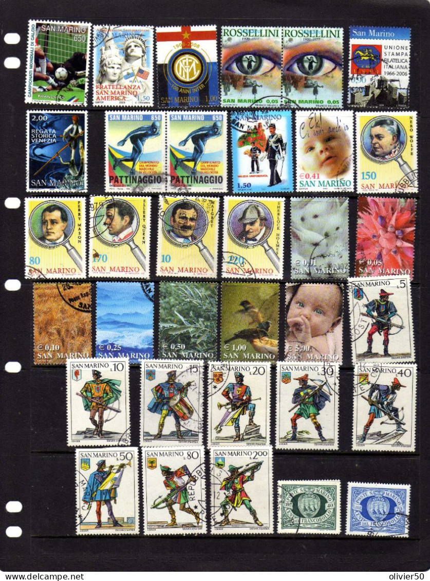 Saint-Marin - Cinema - Sports - Romans Policiers - - Obliteres - Used Stamps