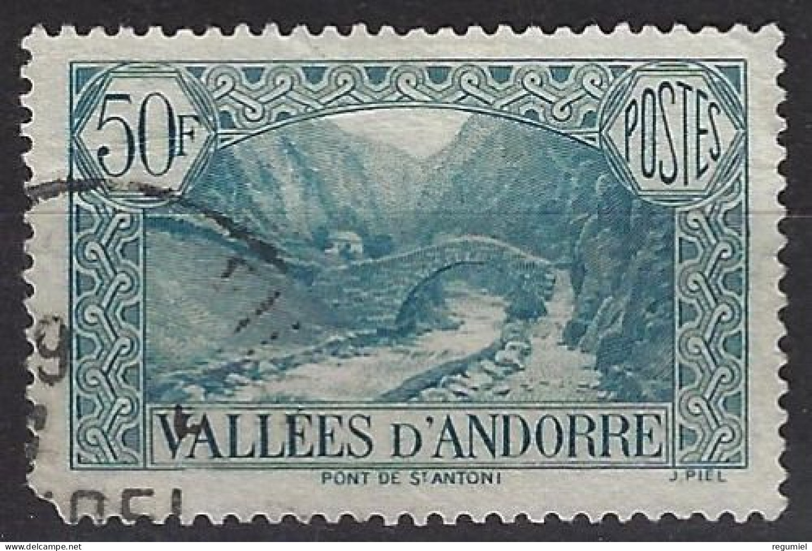 Andorra Francesa U  92 (o) Usado. 1937 - Used Stamps