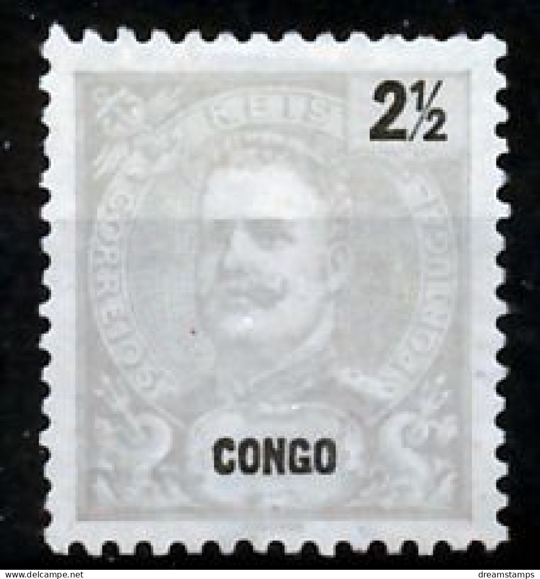 !										■■■■■ds■■ Congo 1898 AF#14 (*) King Carlos Mouchon 2,5 Réis (x2769) - Congo Portuguesa