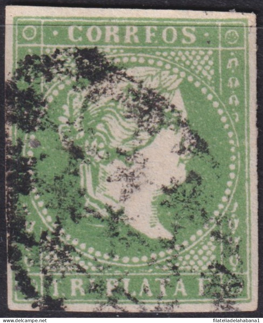 1857-403 CUBA ANTILLAS ESPAÑA SPAIN PUERTO RICO 1857 1r POSTAL FORGUERY  GRAUS TIPO III FALSO POSTAL. - Préphilatélie