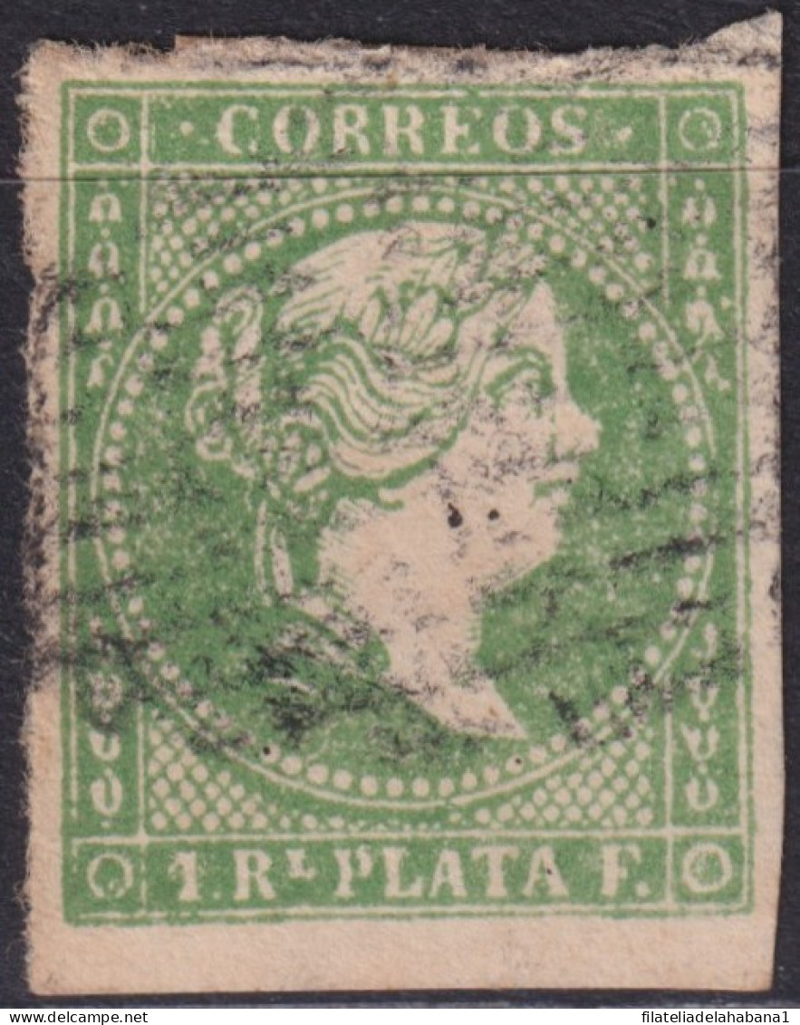 1857-406 CUBA ANTILLAS ESPAÑA SPAIN PUERTO RICO 1857 1r POSTAL FORGUERY  GRAUS TIPO II FALSO POSTAL. - Vorphilatelie