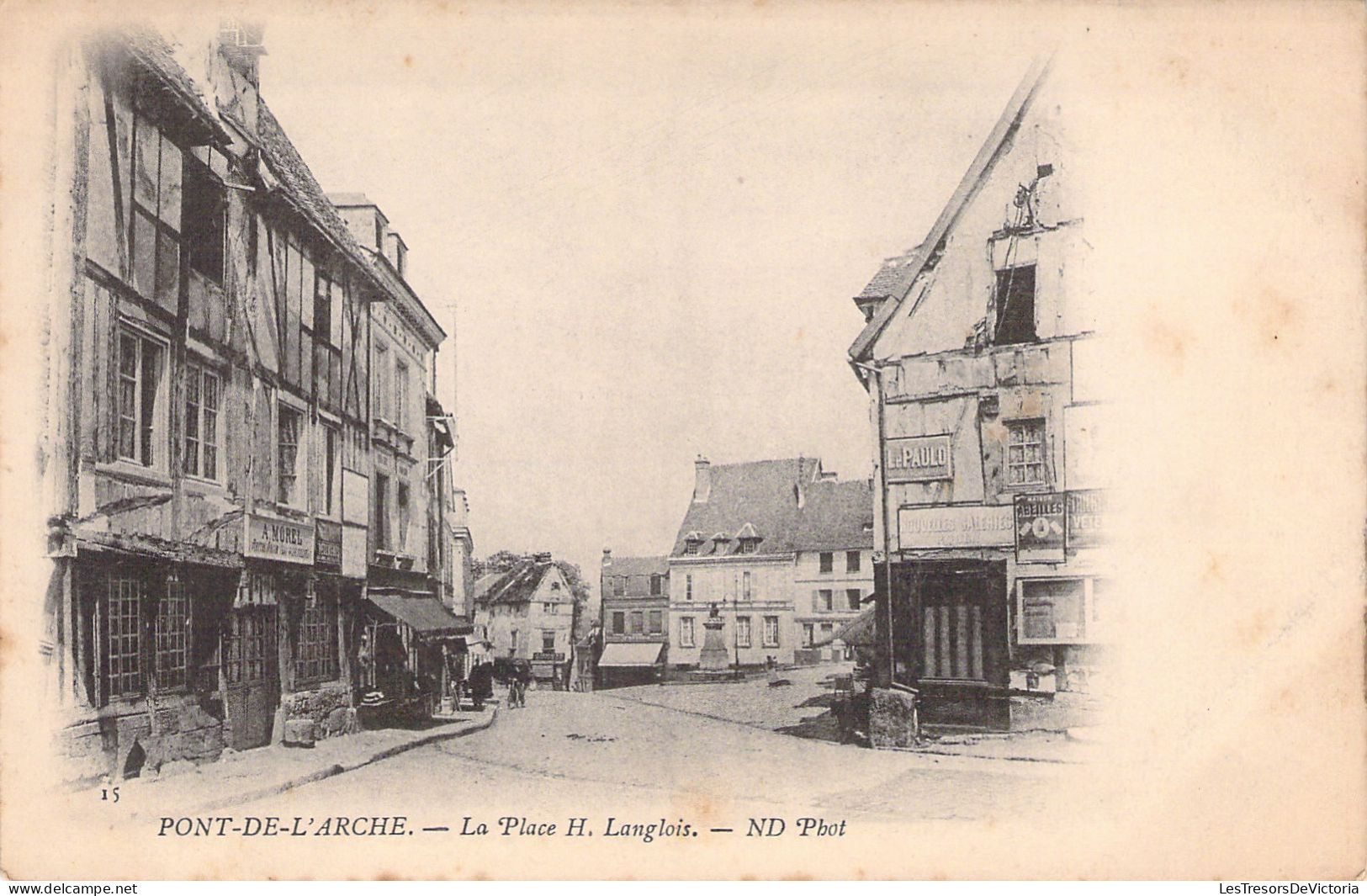 FRANCE - 27 - PONT DE L'ARCHE - Le Place H Langlois - Carte Postale Ancienne - Pont-de-l'Arche