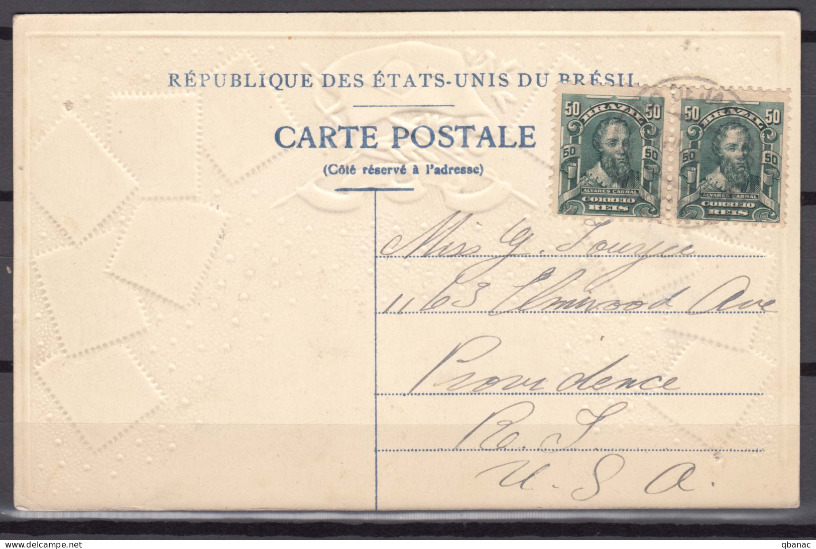 Brasil Brazil Postal Card Travelled - Postal Stationery