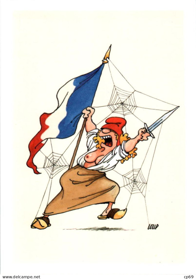 Série Complète De 50 Cp Avec Boîte 1989 Bicentenaire De La Révolution Française ... Cabu Desclozeaux Loup Searle Siné - Cabu