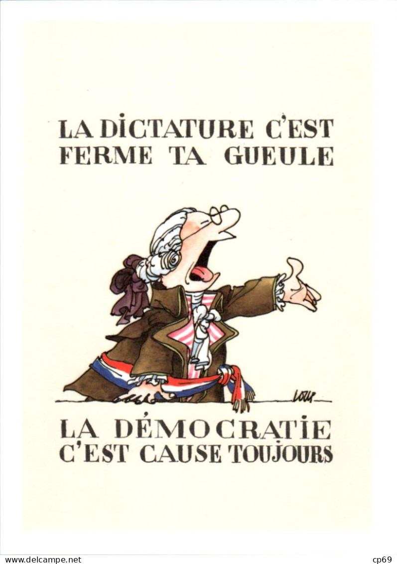 Série Complète De 50 Cp Avec Boîte 1989 Bicentenaire De La Révolution Française ... Cabu Desclozeaux Loup Searle Siné - Cabu