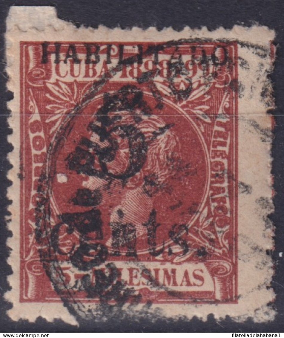 1899-667 CUBA US OCCUPATION 1899 5c S 5ml FIRST ISSUE PUERTO PRINCIPE DANGEROUS PHILATELIC FORGUERY FALSO. - Used Stamps