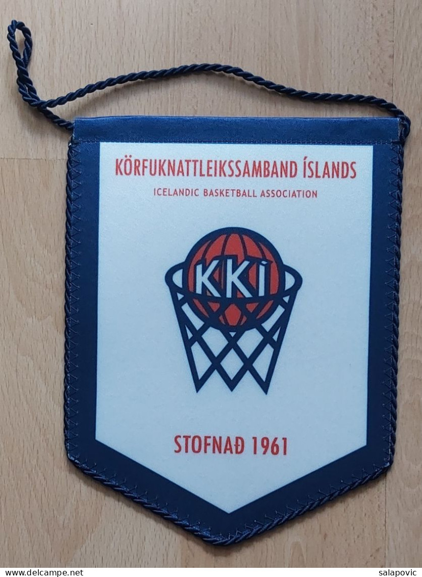 KKI Icelandic Basketball Association Iceland PENNANT, SPORTS FLAG ZS 4/20 - Uniformes, Recordatorios & Misc