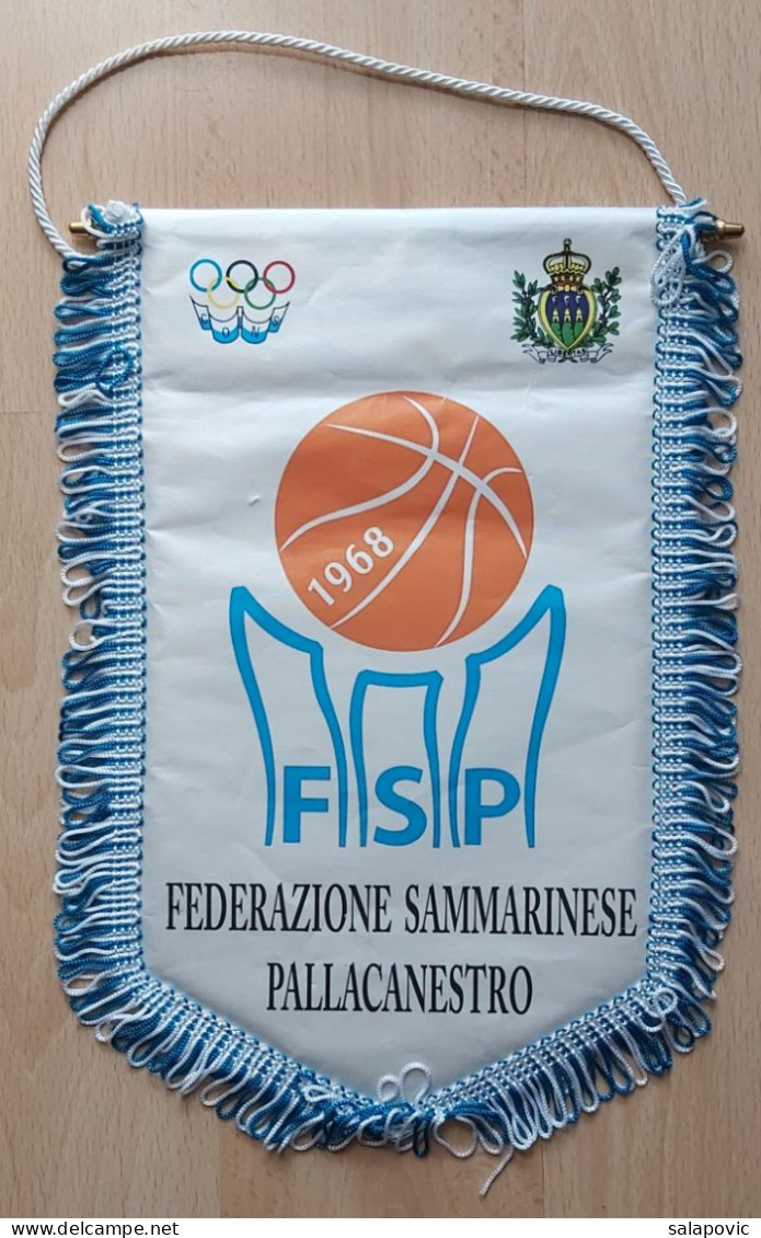 San Marino Basketball Federation PENNANT, SPORTS FLAG ZS 4/15 - Kleding, Souvenirs & Andere