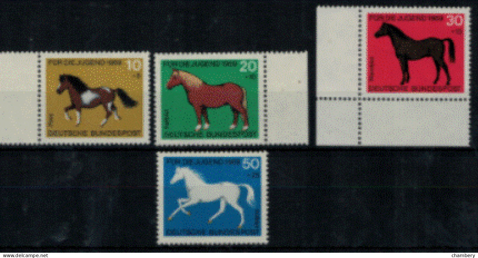 Allemagne Ouest - "Pour La Jeunesse - Chevaux" - Série Neuve 2** N° 441 à 444 De 1969 - Ungebraucht