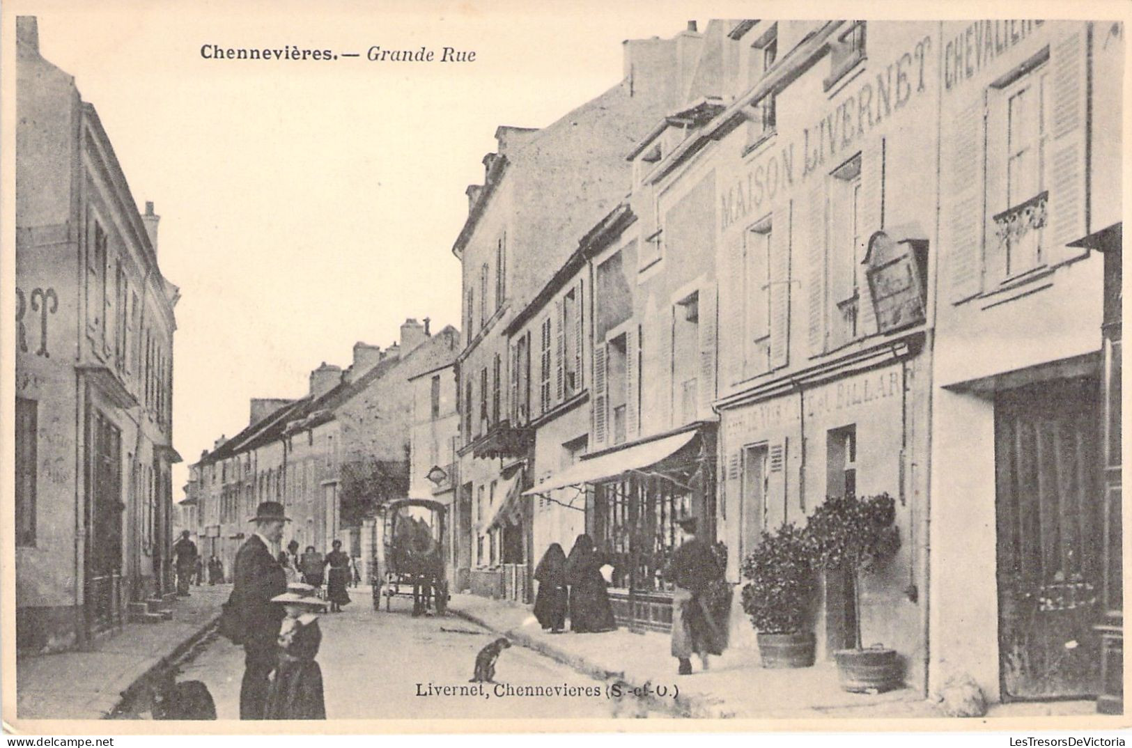 FRANCE - 94 - CHENNEVIERES - Grande Rue - Carte Postale Ancienne - Chennevieres Sur Marne