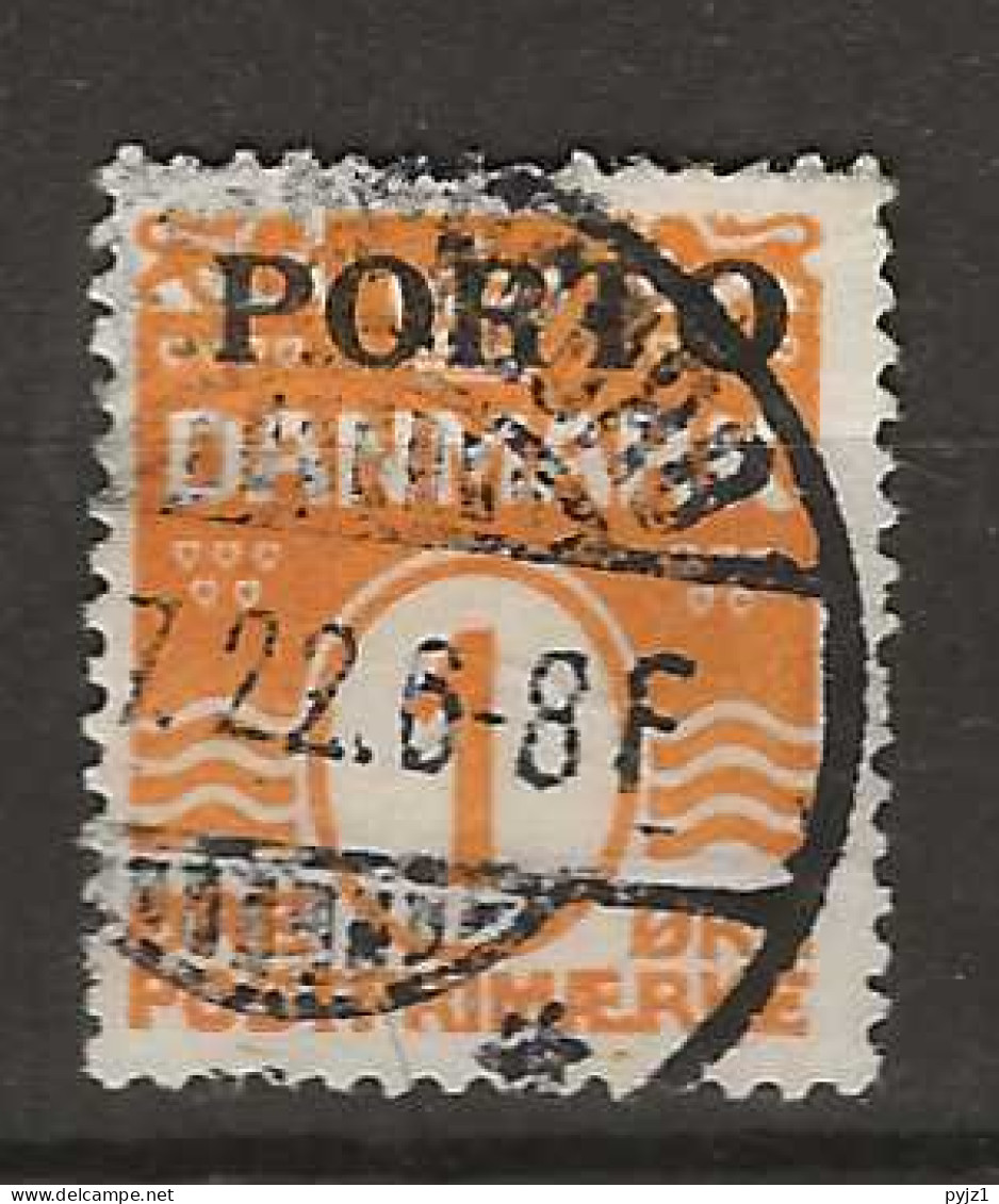 1921 USED Danmark Porto 1 - Portomarken