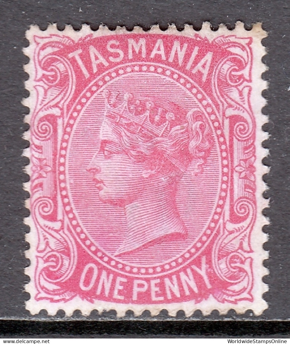 Tasmania - Scott #60 - MH - Gum Loss, Pulled Perf, Toning UR Corner - SCV $7.50 - Mint Stamps