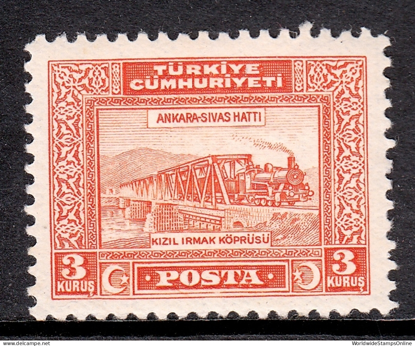 Turkey - Scott #688 - MH - Paper Adhesion/rev. - SCV $20 - Unused Stamps