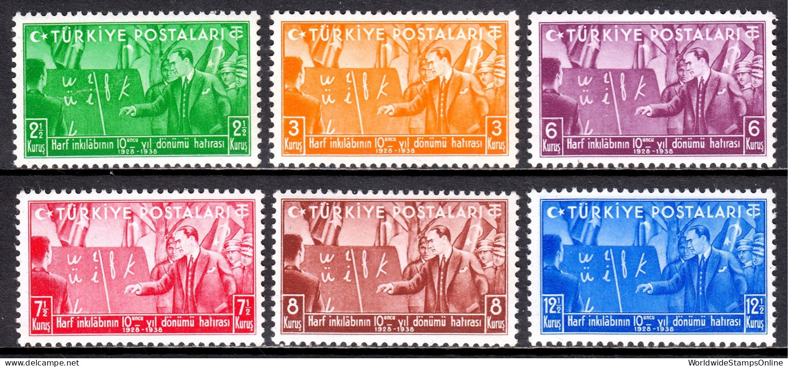 Turkey - Scott #799-804 - MNH - Some Creasing - SCV $20 - Ungebraucht