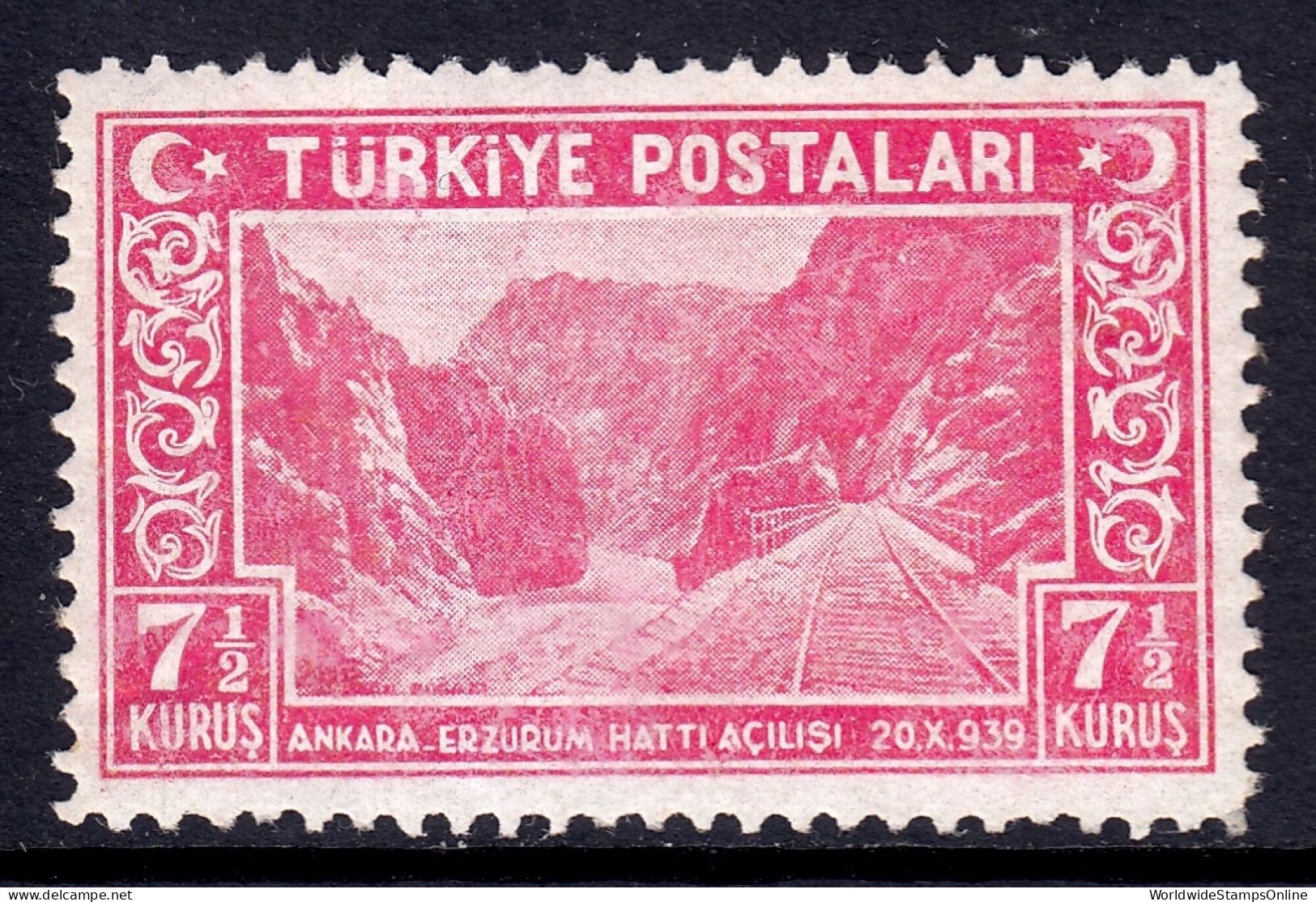 Turkey - Scott #831 - MNH - Typical Patchy Gum - SCV $5.25 - Unused Stamps