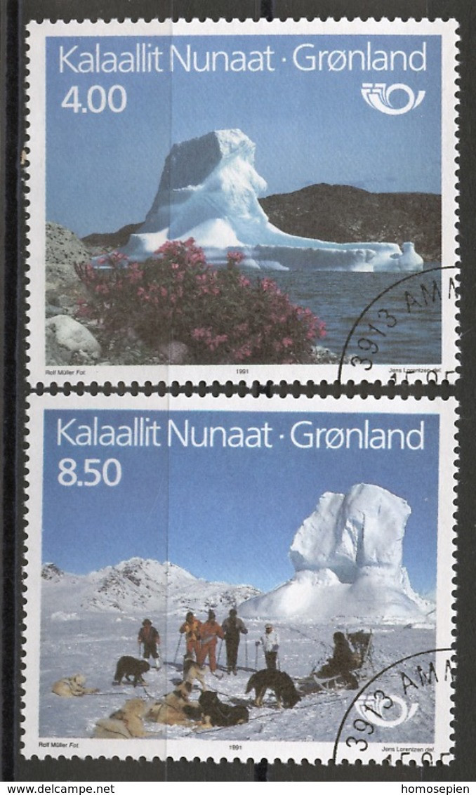 Groenland - Grönland - Greenland - Danemark 1991 Y&T N°206 à 207 - Michel N°217 à 218 (o) - NORDEN 91 - Oblitérés