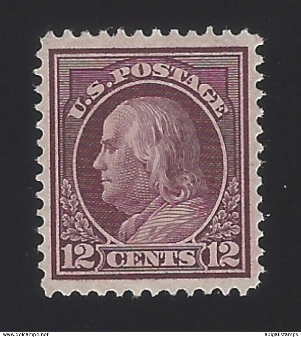 US #417 1912-14 Claret Brown WMK 190 Perf 12 Mint OG LH VF SCV $45 - Unused Stamps