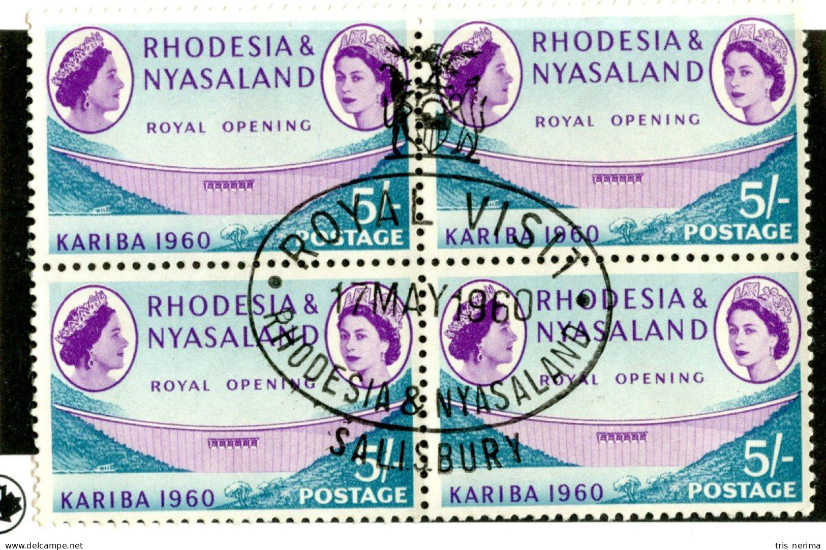 ( 1655 BCx) 1960 SG#37 1st Day Cancel (Sc#177) (Lower Bid- Save 20%) - Rhodesia & Nyasaland (1954-1963)