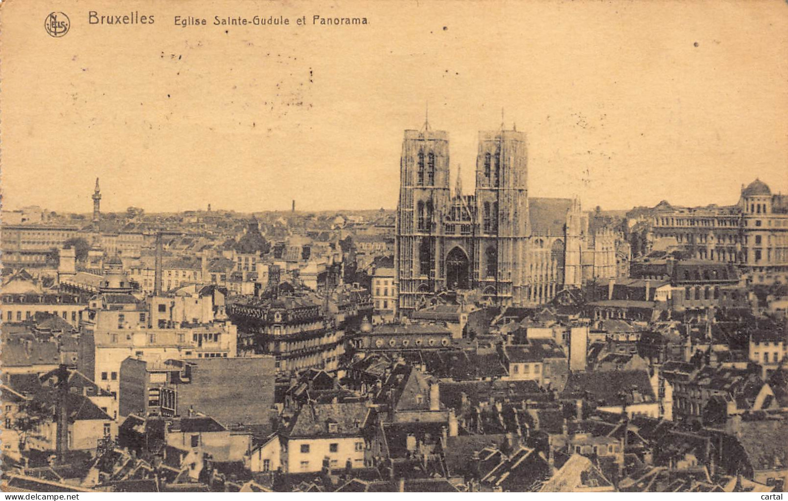 BRUXELLES - Eglise Sainte-Gudule Et Panorama - Panoramische Zichten, Meerdere Zichten