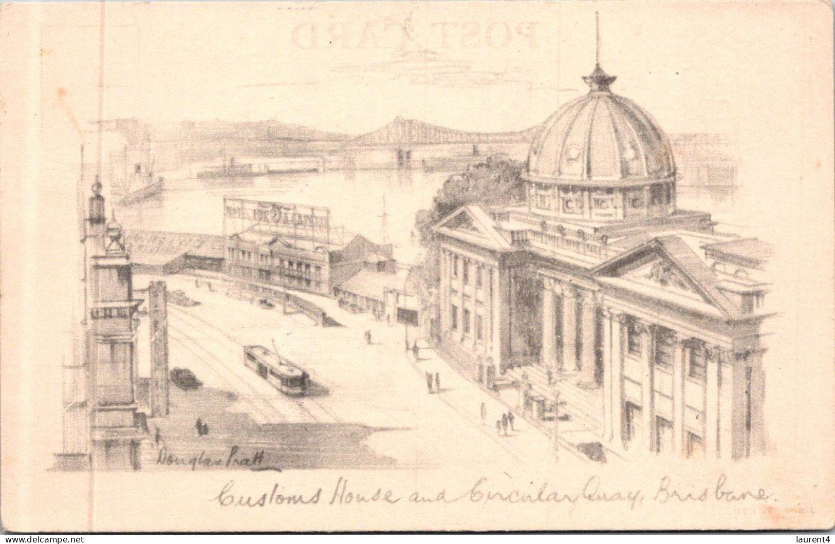 (2 P 39) VERY OLD - Australia (not Posted) B/W - Brisbane - Customs House And Circular Quay - Brisbane