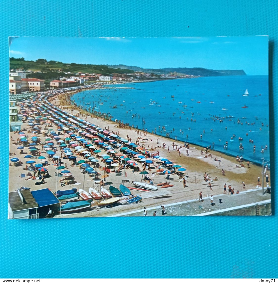 Cartolina Fano - Spiaggia. Viaggiata 1974 - Fano