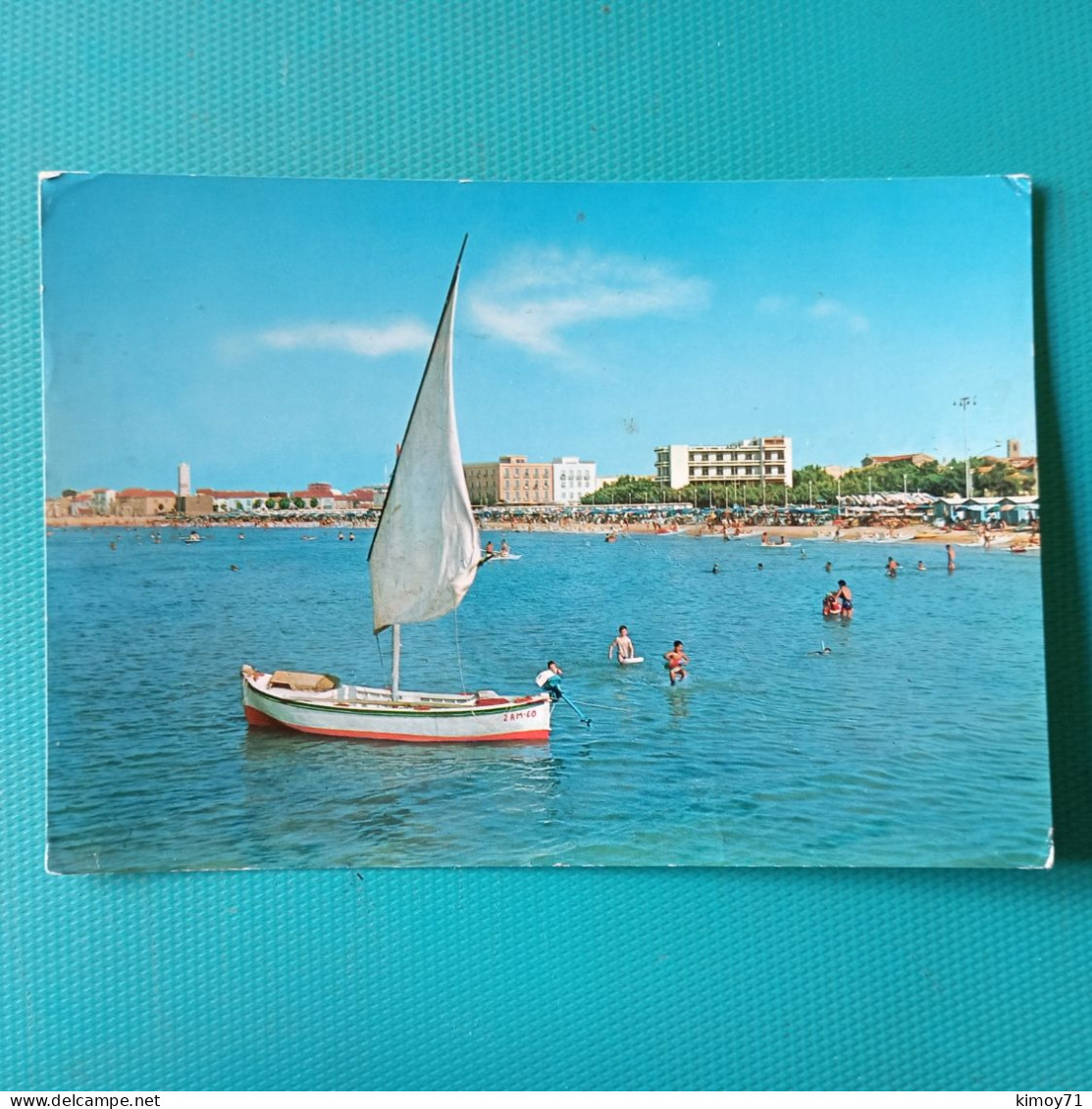 Cartolina Fano - Spiaggia. Viaggiata - Fano