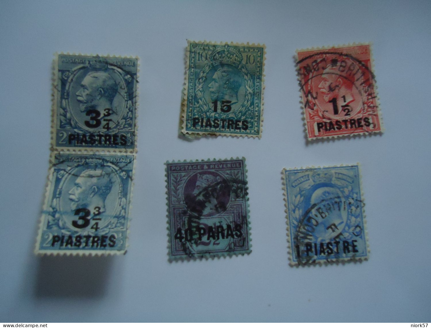 GREAT BRITAIN  USED   LEVANT  TURKEY  OVERPRINT  LOT 6 - Levante Británica