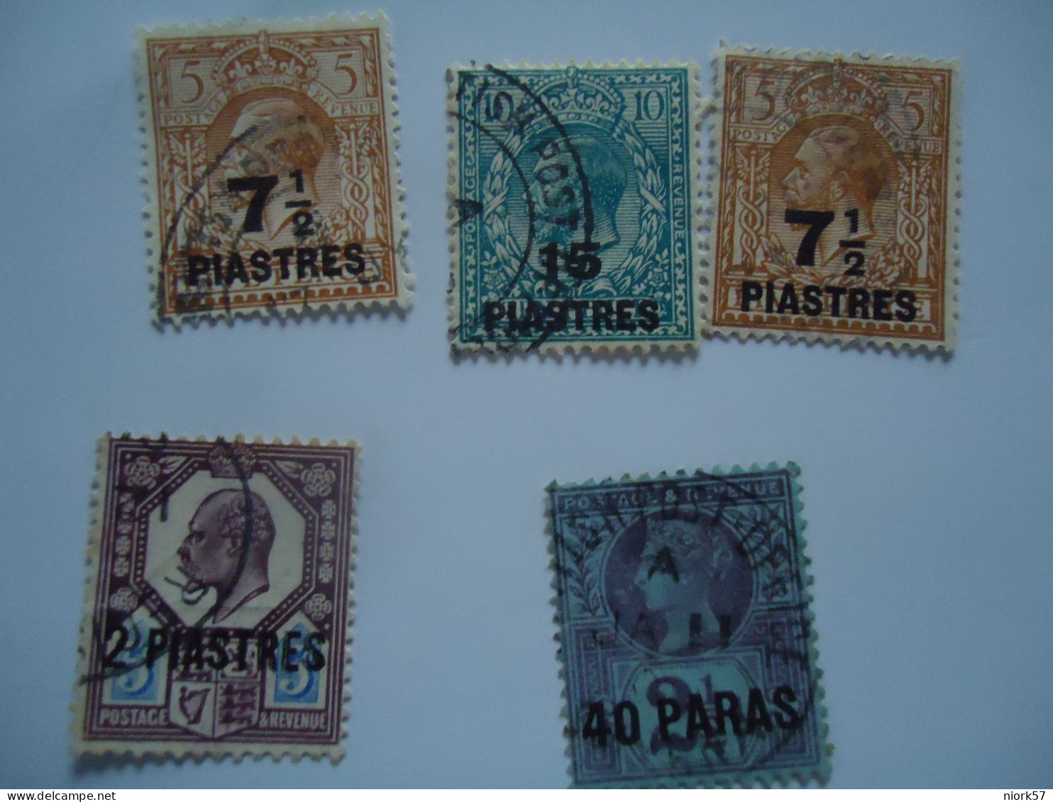 GREAT BRITAIN  USED   LEVANT  TURKEY  OVERPRINT  LOT 5 - Brits-Levant