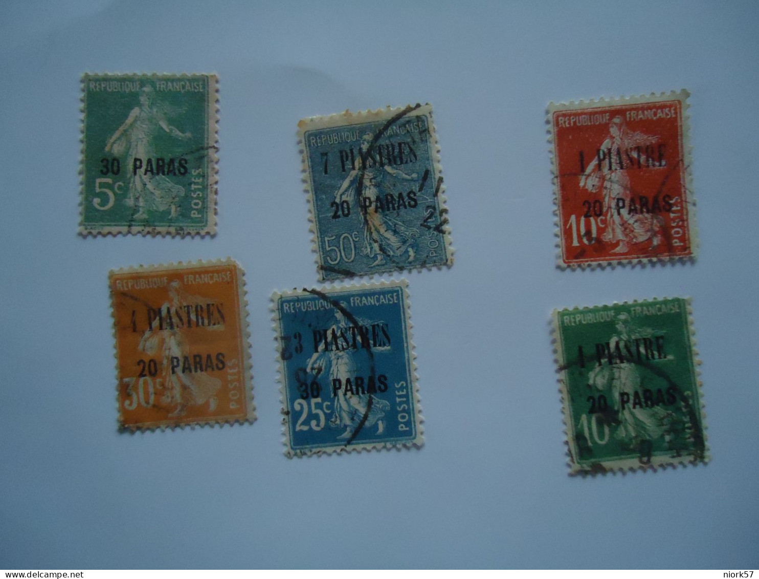 FRANCE  LEVANT   USED     STAMPS POSTMARK  LOT 6 - Andere & Zonder Classificatie