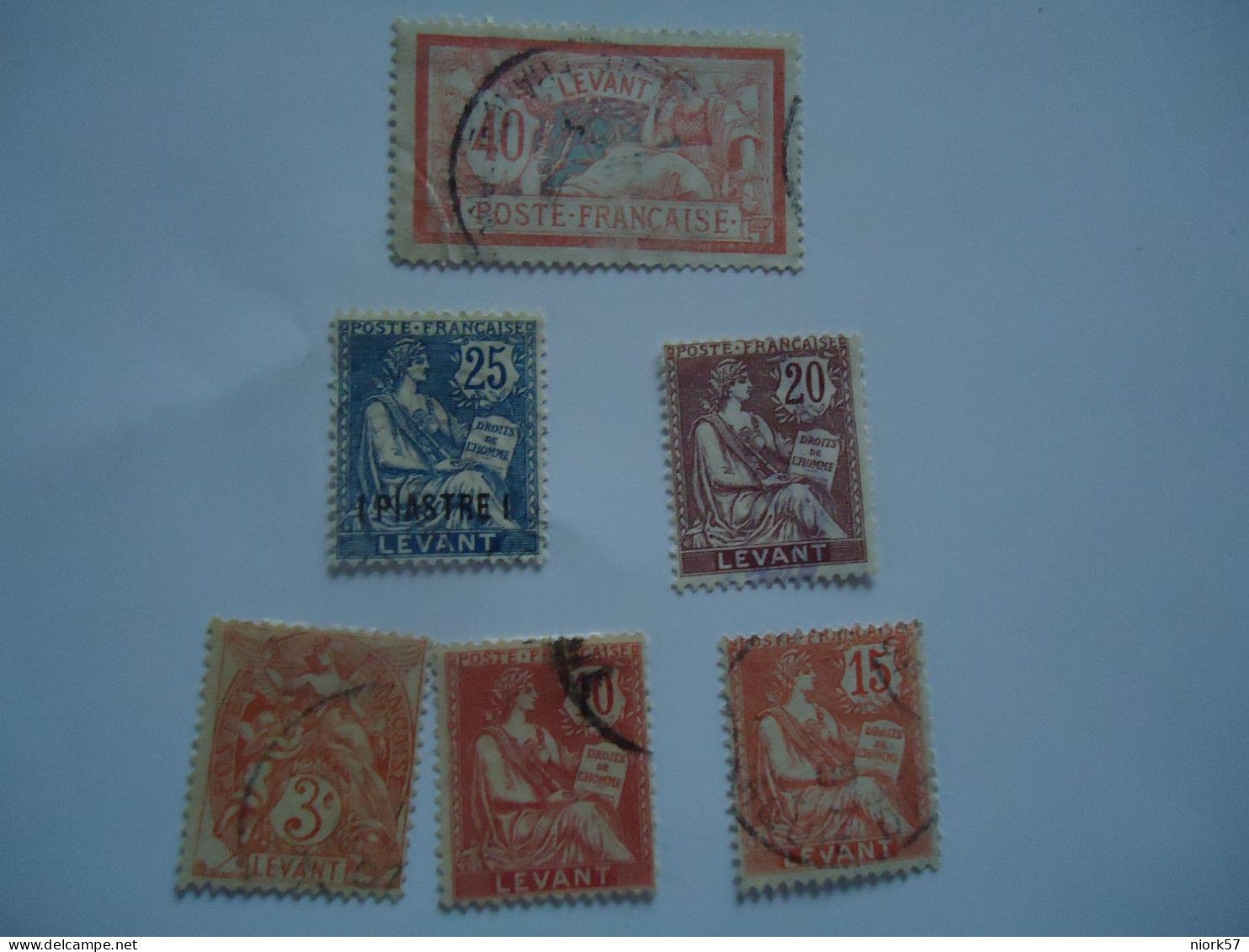 FRANCE  LEVANT   USED     STAMPS POSTMARK  LOT 6 - Autres & Non Classés