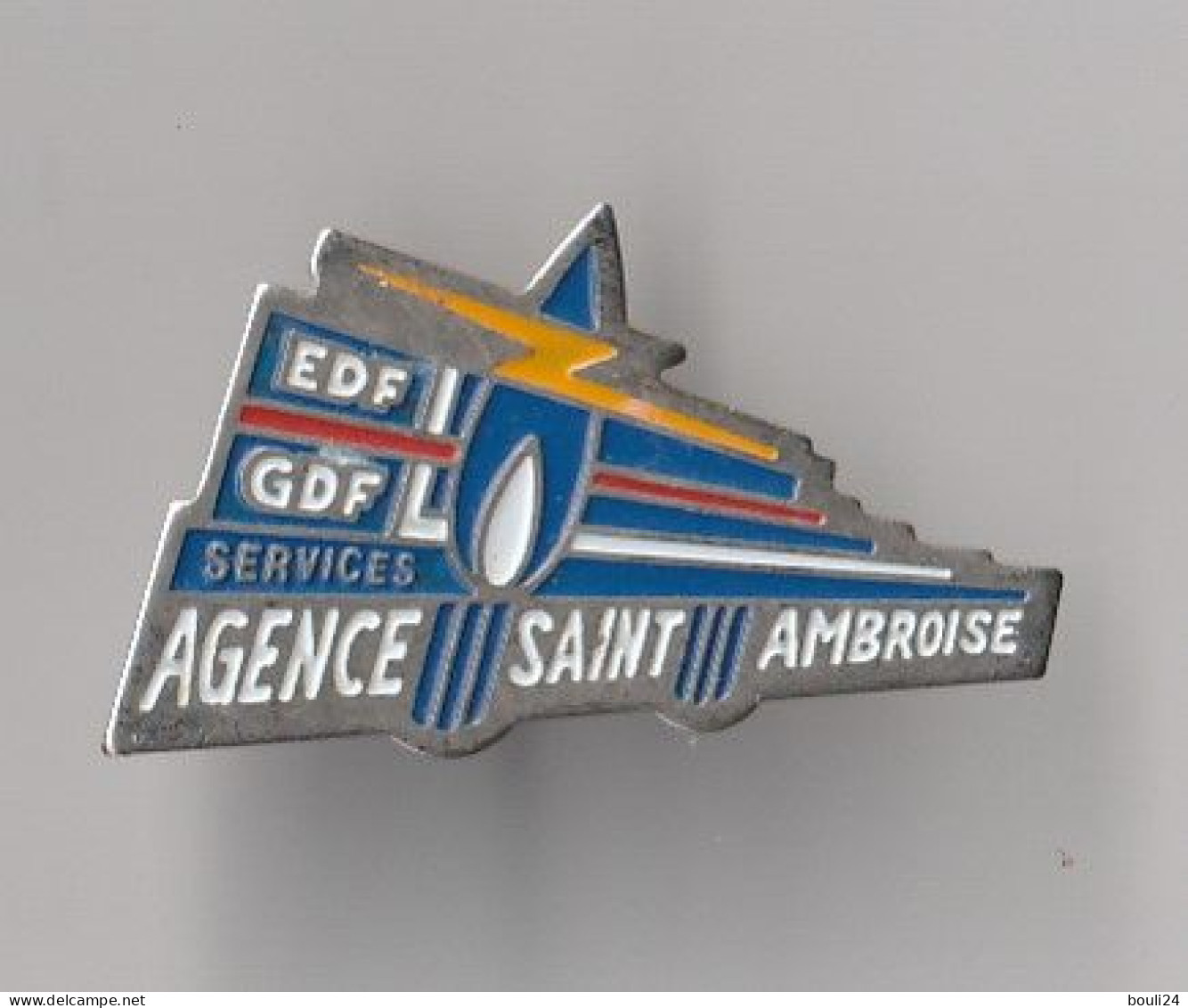 PIN'S THEME  EDF GDF  AGENCE SAINT AMBROISE  PARIS - EDF GDF