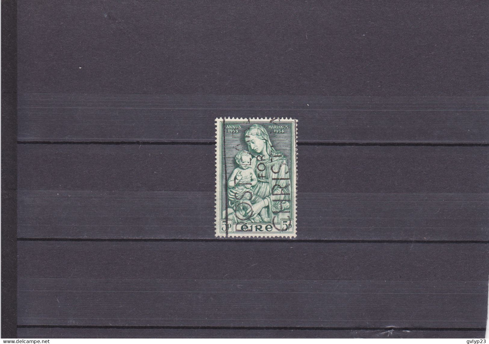 VIERGE ET ENFANT PAR LUCCA DELLA ROBBIA/ OBLITéRé/ 5P VERT/N° 123 YVERT ET TELLIER 1954 - Used Stamps