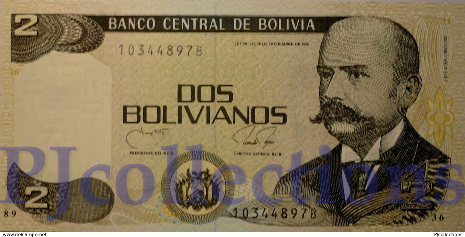 BOLIVIA 2 BOLIVANOS 1990 PICK 202b UNC - Bolivia