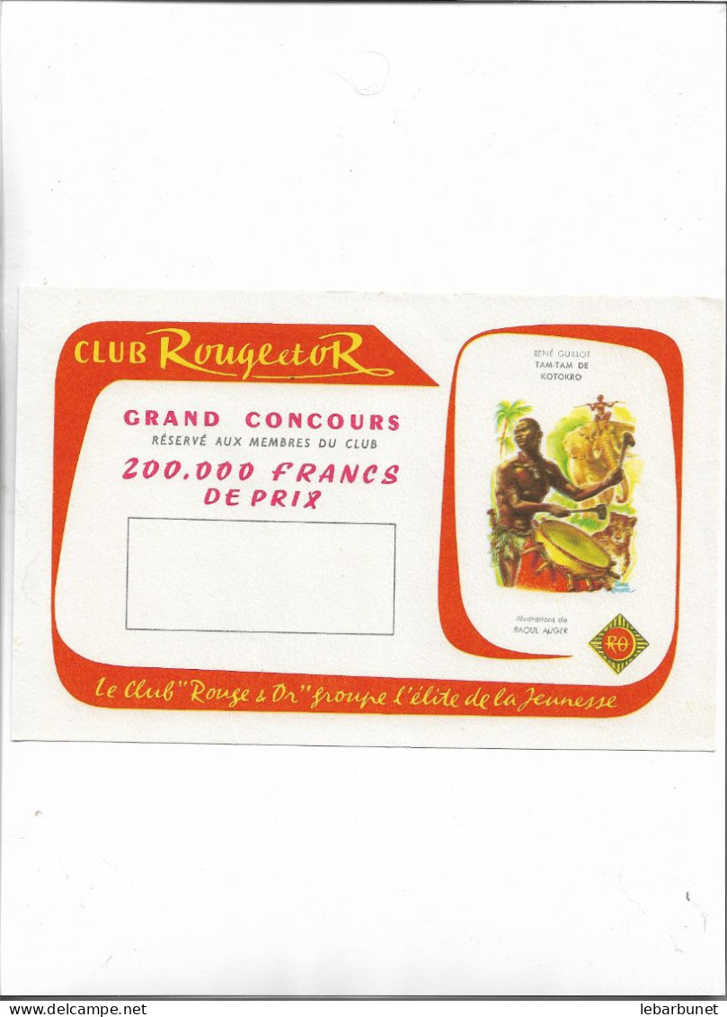 Buvard Ancien  Club Rouge Et Or Grand Concours - L