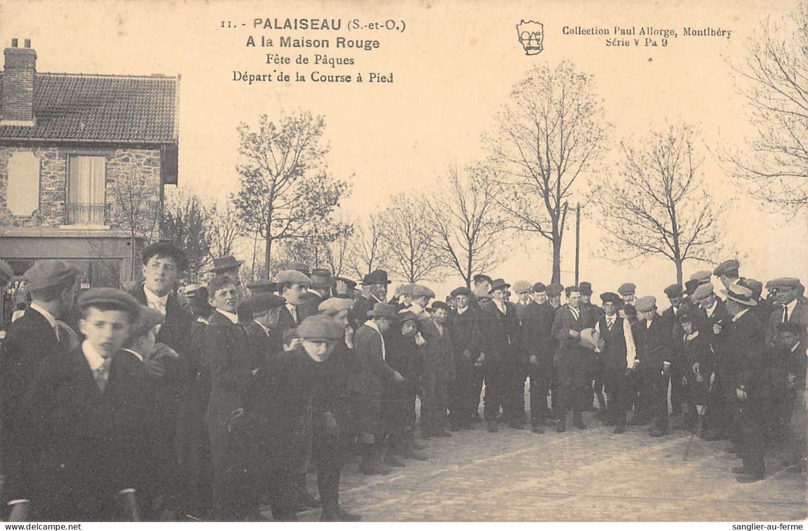 CPA 91 PALAISEAU / A LA MAISON ROUGE / FETE DE PAQUES / DEPART DE LA COURSE A PIED - Palaiseau