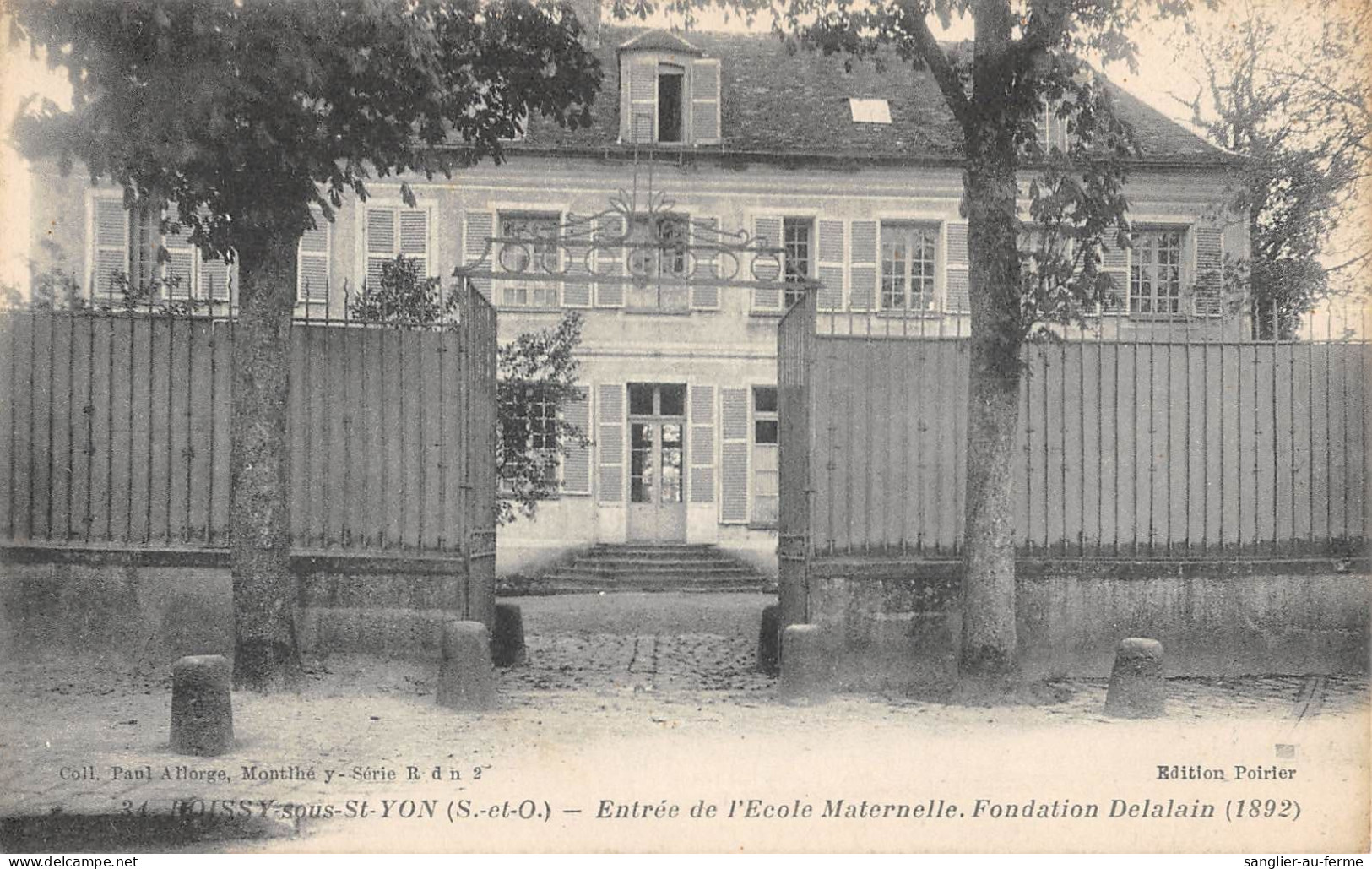 CPA 91 BOISSY SOUS SAINT YON / ENTREE DE L'ECOLE MATERNELLE - Sonstige & Ohne Zuordnung