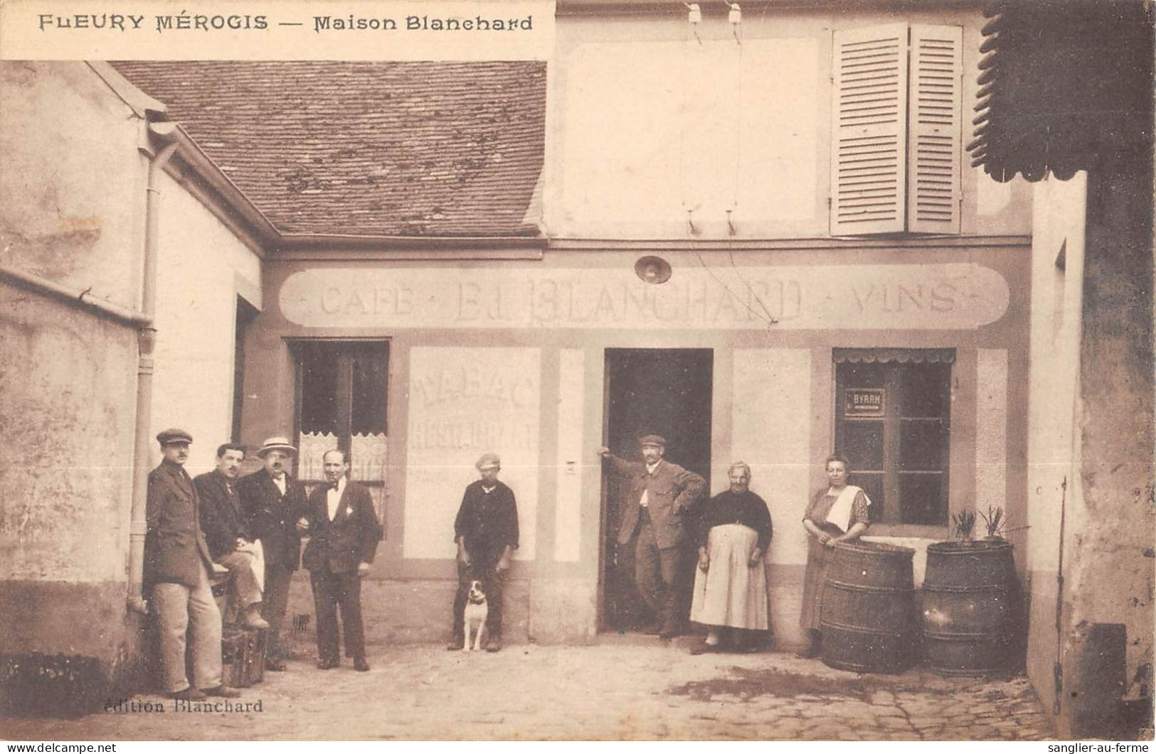 CPA 91 FLEURY MEROGIS / MAISON BLANCHARD / CAFE / VINS / TABAC / Cpa Rare - Fleury Merogis