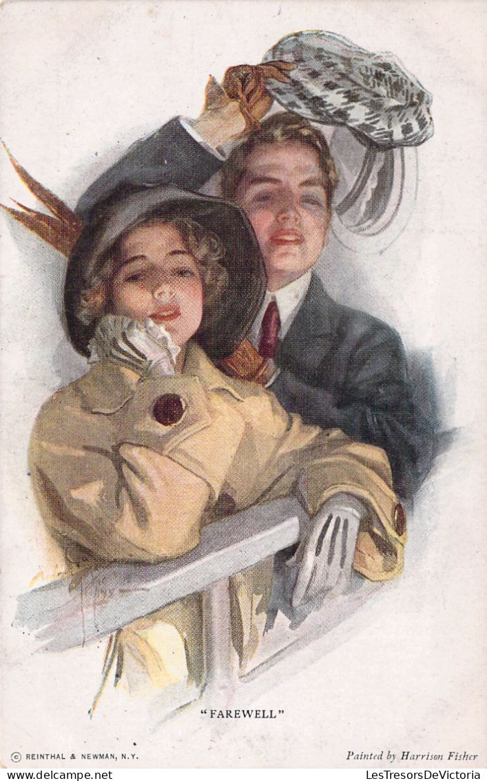 Couple - Illustration De Harisson FISHER - FAREWELL - Carte Postale Ancienne - Paare